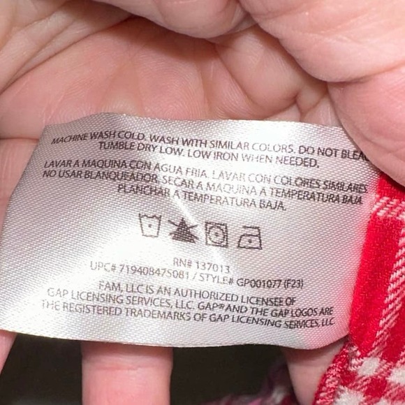 NWT Gap Red Plaid Flannel Pajama Pants - Picture 4 of 6